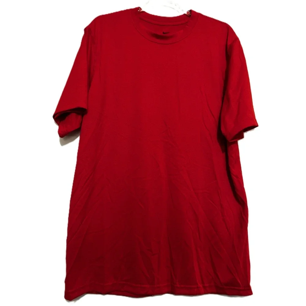 Nike Mens Dri-Fit T-Shirt Short Sleeve Red Performance Training Tee Medium